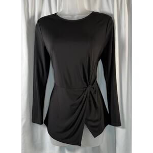 Ann Taylor Twist Front, 3/4 Sleeves Top, Black, Sz: M, 83-47